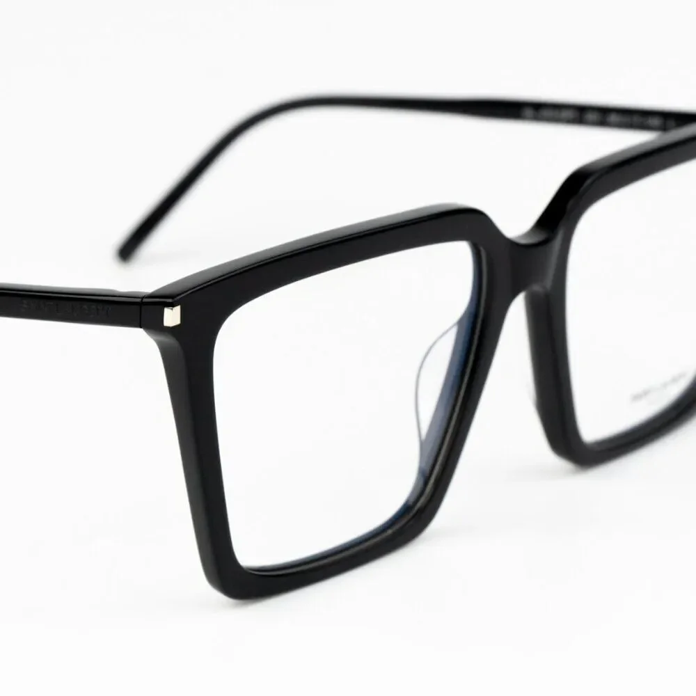 NEW Saint Laurent SL474OPT 001 Black Square Women Eyeglasses - Picture 8 of 11